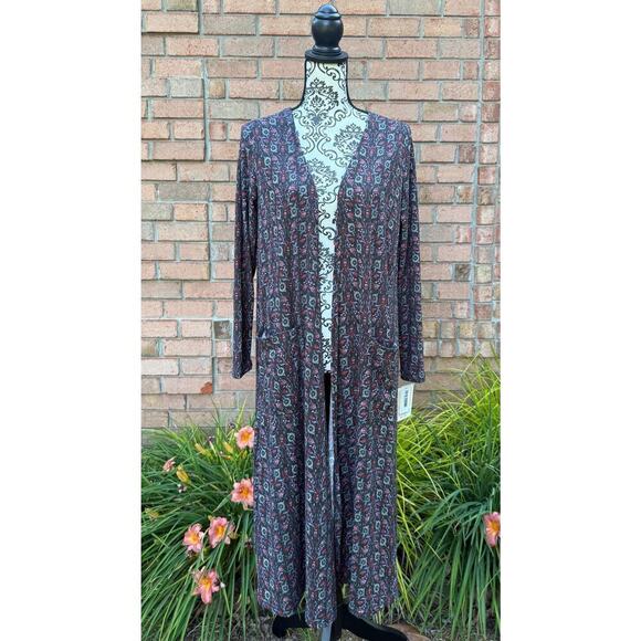 Lularoe Sweaters - NWT Lularoe Multicolor Floral Partterm Sarah Cardigan Medium